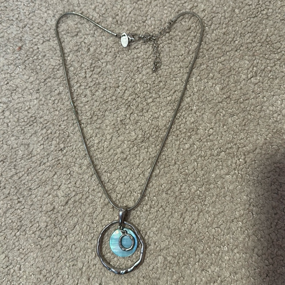 Lia Sophia blue & silver necklace